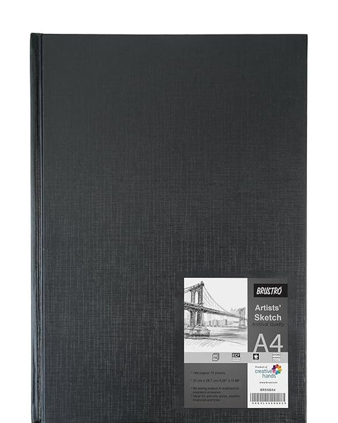 Brustro Artists Stitched Bound Sketch Book, A4 Size, 110GSM, 78 Sheets