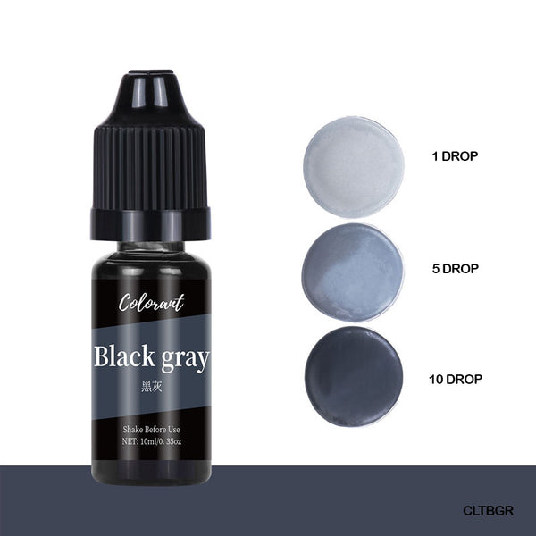 Colourant Black Grey Bottle 10ml for Resin Art