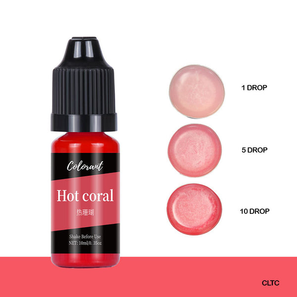 Colourant Hot Coral 10ml for Resin Art