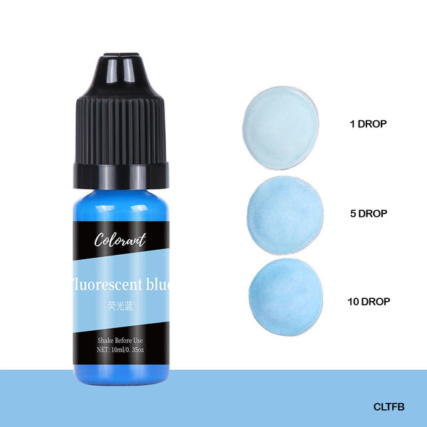Colourant Fluorescent Blue 10ml for Resin Art