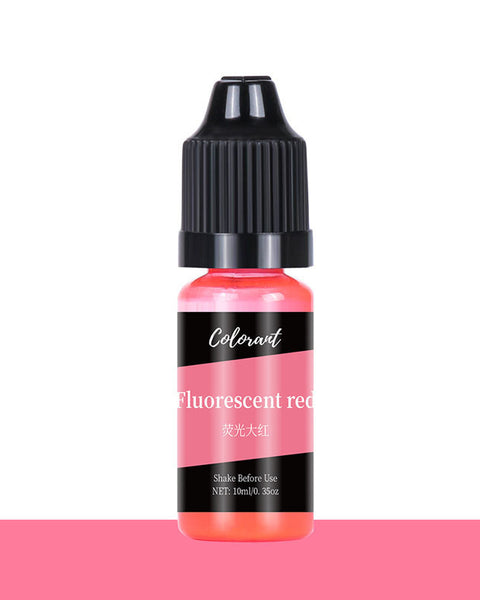 Colourant Fluorescent Red 10ml for Resin Art
