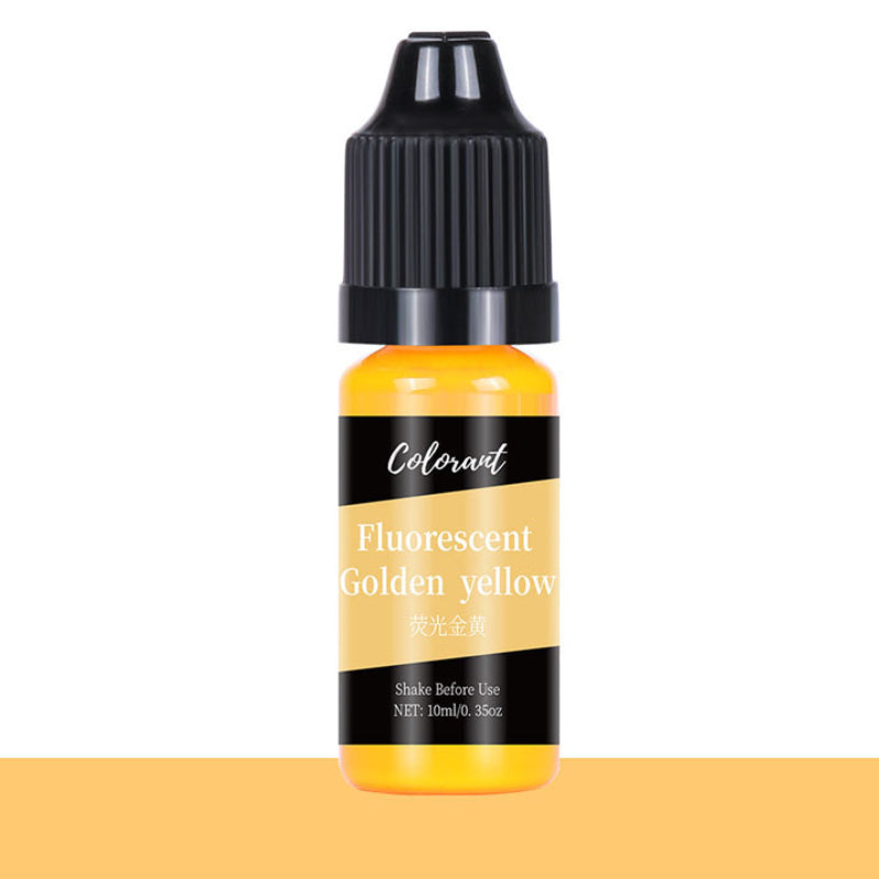 Colourant Fluorescent Golden Yellow 10ml for Resin Art
