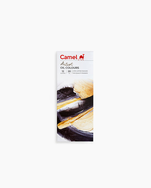 Camel Artist Oil Colours Assorted pack of 12 shades in 20ml