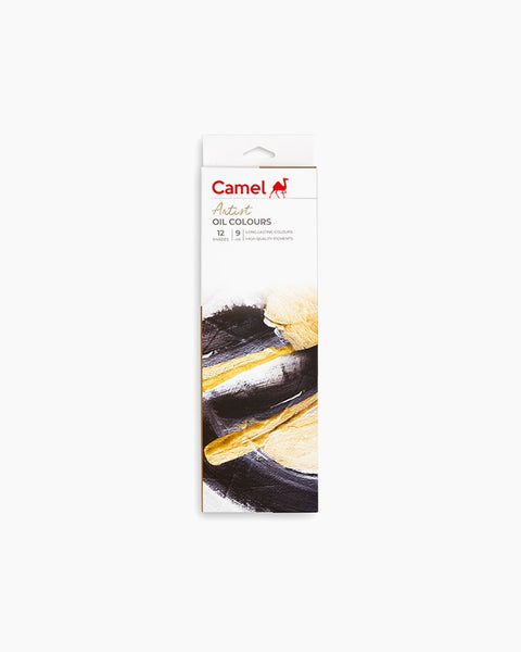 Camel Artist Oil Colours Assorted pack of 12 shades in 9ml