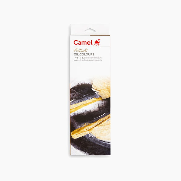 Camel Artist Oil Colours Assorted pack of 12 shades in 9ml