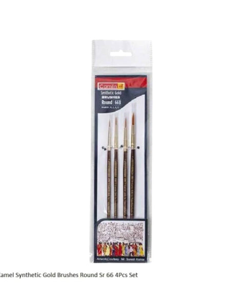 Camel Sr66, Round brush set of 4  Short Handle
