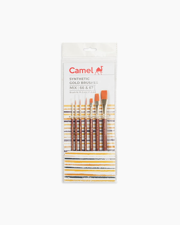 Camel Sr67+68 Mixed Brush set of 7, Short Handle