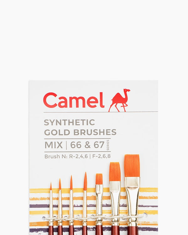 Camel Sr67+68 Mixed Brush set of 7, Short Handle
