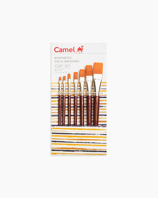Camel Sr67, Flat brush set of 7 Short Handle