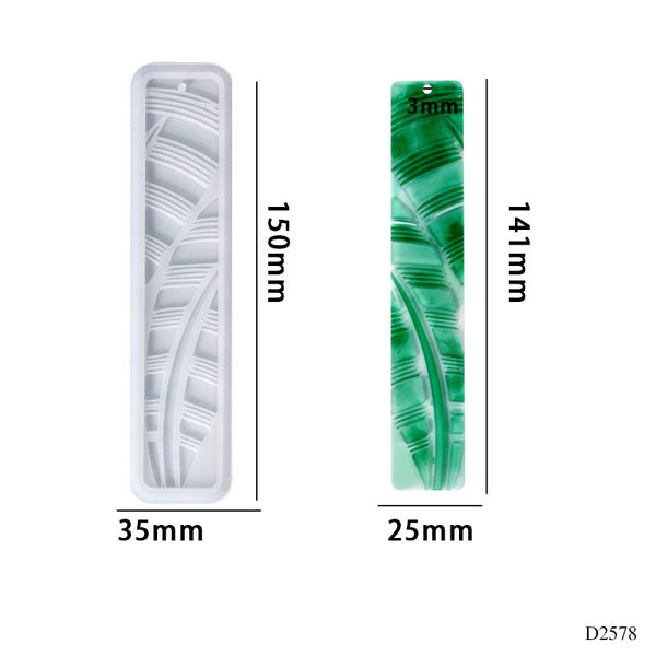 Silicon Bookmark Mould Abstract Design-2