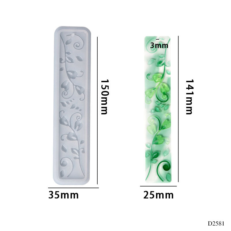 Silicon Bookmark Mould Abstract design - 1