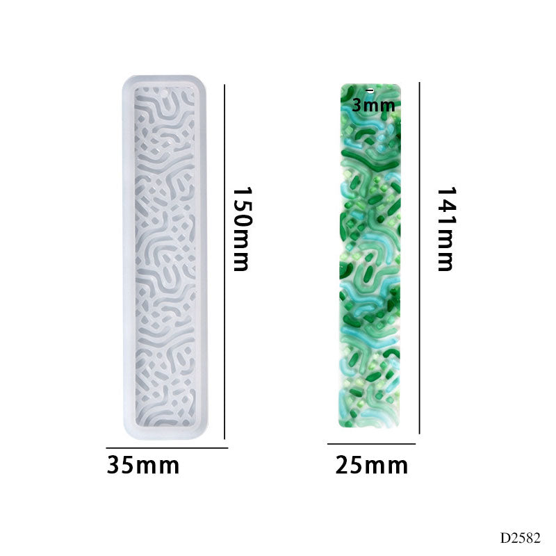 Silicon Bookmark Mould Abstract Design-3