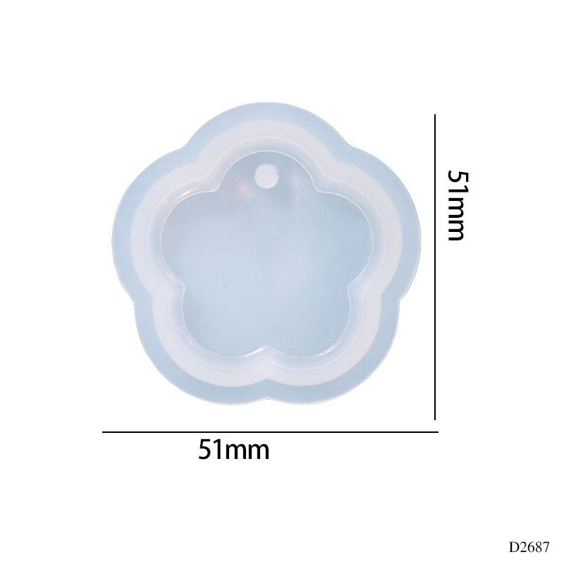Silicon Pendant/Keychain Flower Mould 5cm