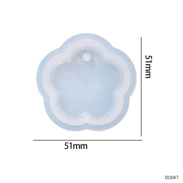 Silicon Pendant/Keychain Flower Mould 5cm