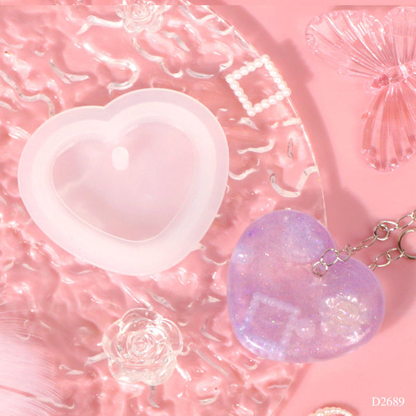 Silicon Pendant/Keychain Mould Heart 5cm