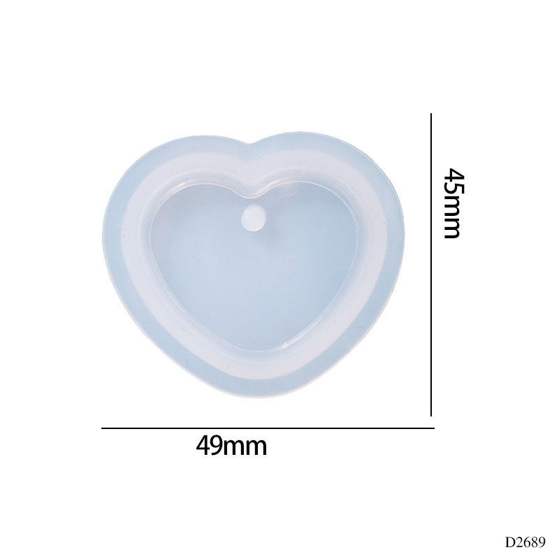 Silicon Pendant/Keychain Mould Heart 5cm