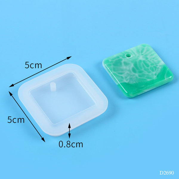 Silicon Pendant/Keychain Mould square 5cm