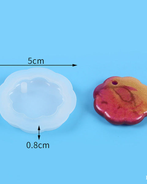 Silicon Keychain/pendant  flower mould 5 cm