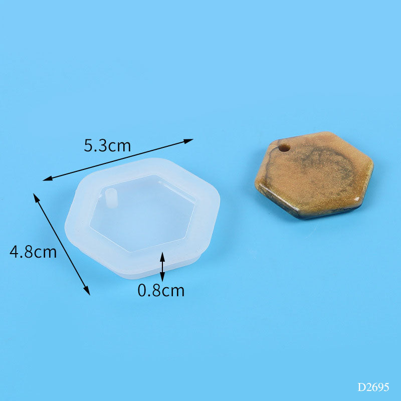 Silicon Keychain/pendant Hexagon mould