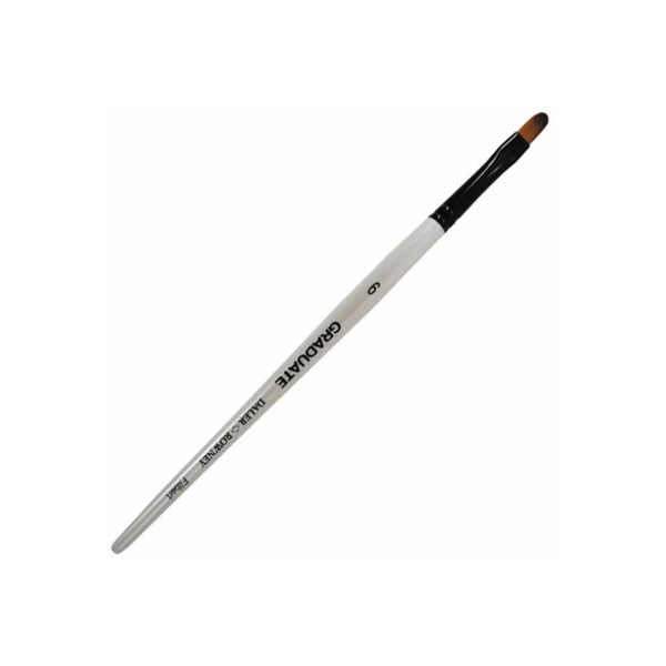 Daler Rowney Filbert Brushes Size 6 Suitable for Oil & Acrylic, Long Handle