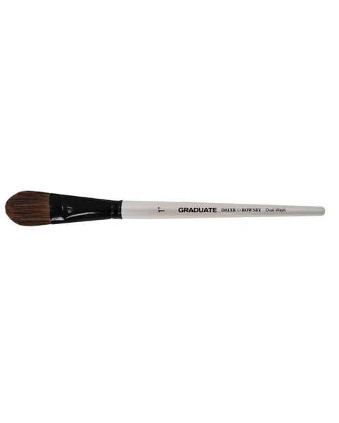 Daler Rowney Oval Wash Brushes 1" Short Handle\, Suitable for Oil, Acrylic, Watercolour, Goauche, Poster Colours