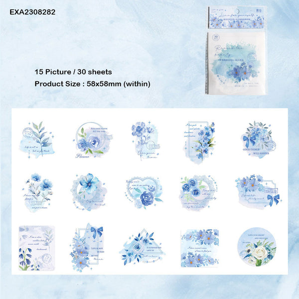 Blooming Paper CutOut Stickers30pc