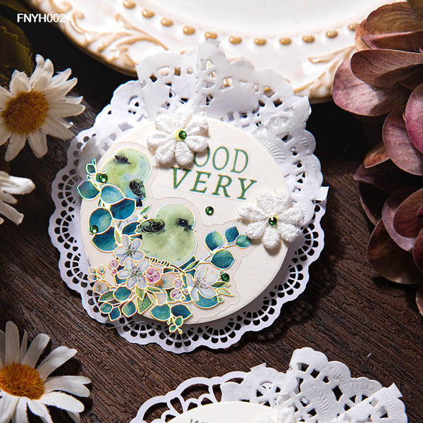 FNYH002 Birds N Flower Sticker CutOut 20pc