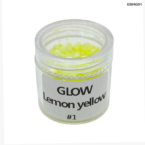 Shimmer Glitter Crystals Glow Lemon Yellow for Resin Art