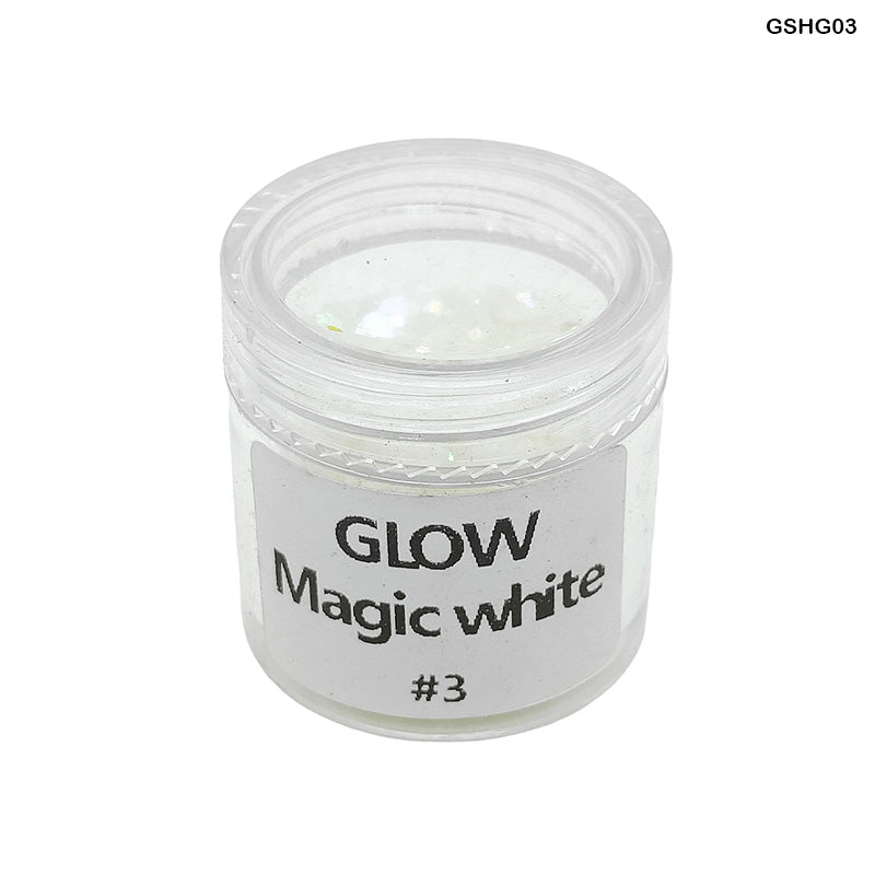 Shimmer Glitter Crystals Glow Magic White for Resin Art