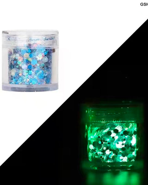 Shimmer Glitter Crystals Glow Bluish Violet for Resin Art