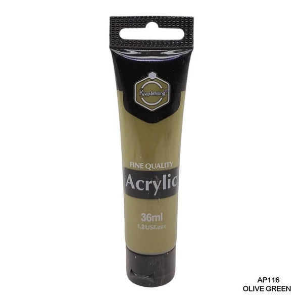 Keep Smiling Acrylic Colour Olive Green 36ml