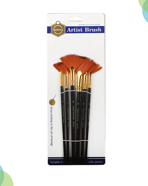 Keep Smiling Fan Brush Set of 6