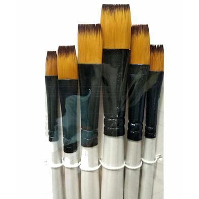 Keep Smiling Flat Brush Set of 6 Oil, Acrylic, Watercolour, Goauche, Poster