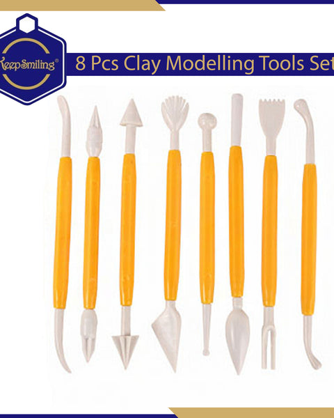 Keep Smiling Kids Clay Modelling Tool 2 Side Set of 8