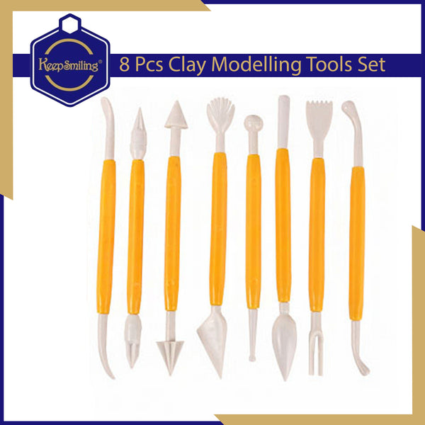 Keep Smiling Kids Clay Modelling Tool 2 Side Set of 8