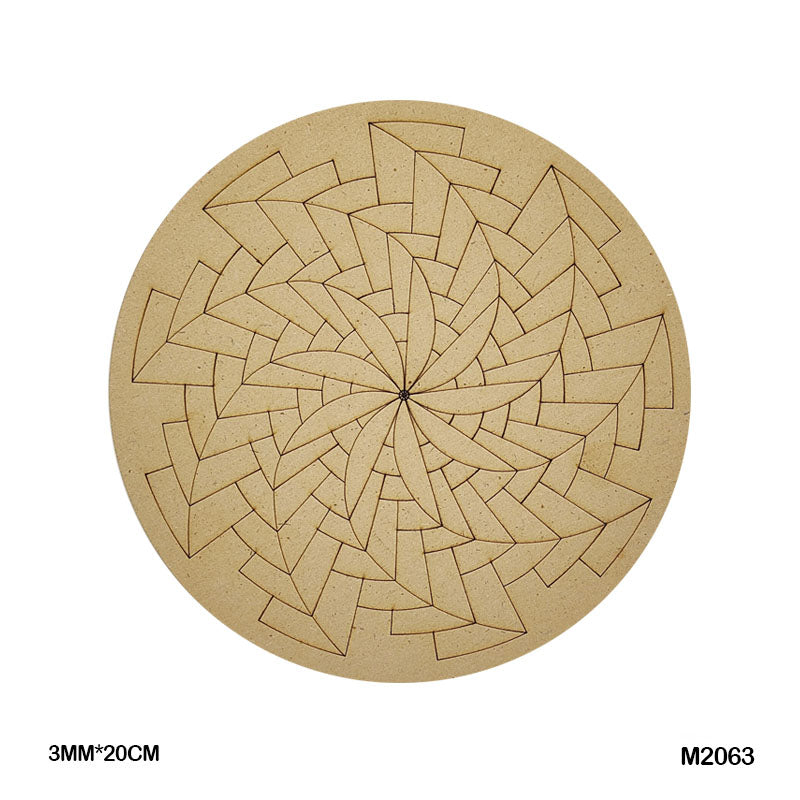 MDF Mandala CutOut M2063 3mmX20cm