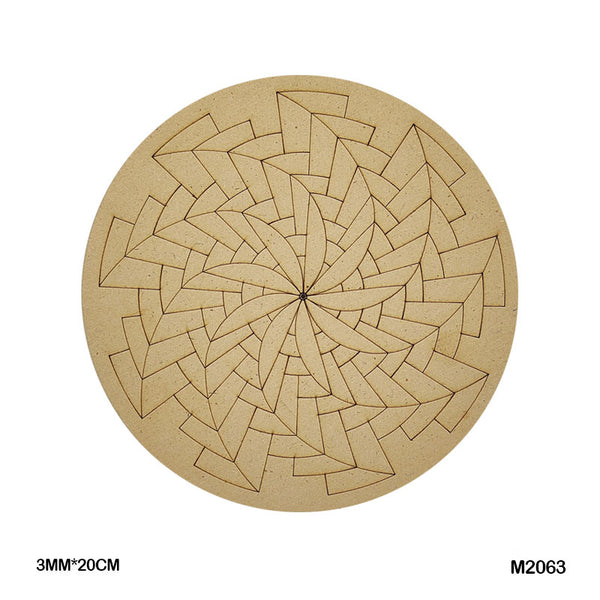 MDF Mandala CutOut M2063 3mmX20cm