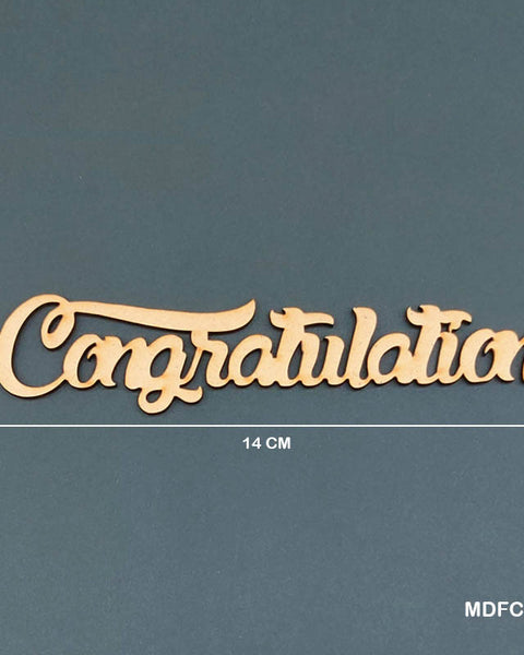 MDF Quotes CutOut "Congratulations"