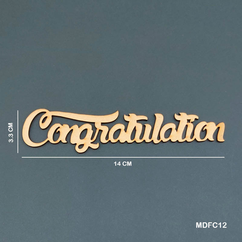 MDF Quotes CutOut "Congratulations"