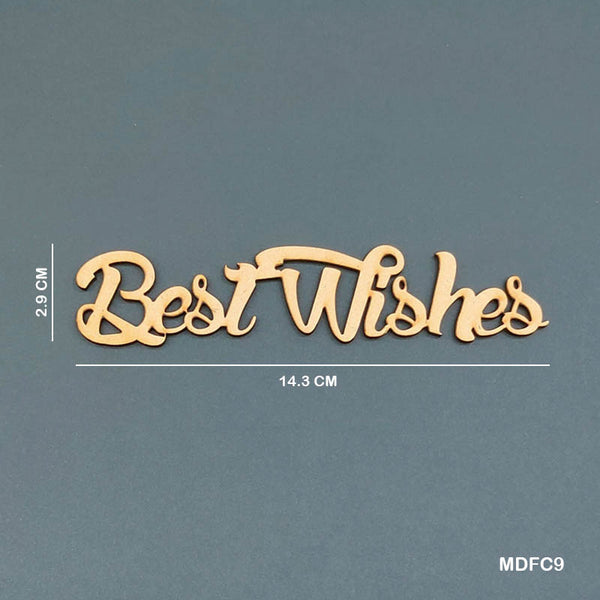 MDF Quotes CutOut "Best Wishes"