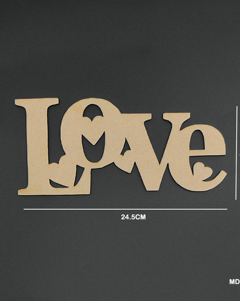 MDF Quotes Cutout "Love"