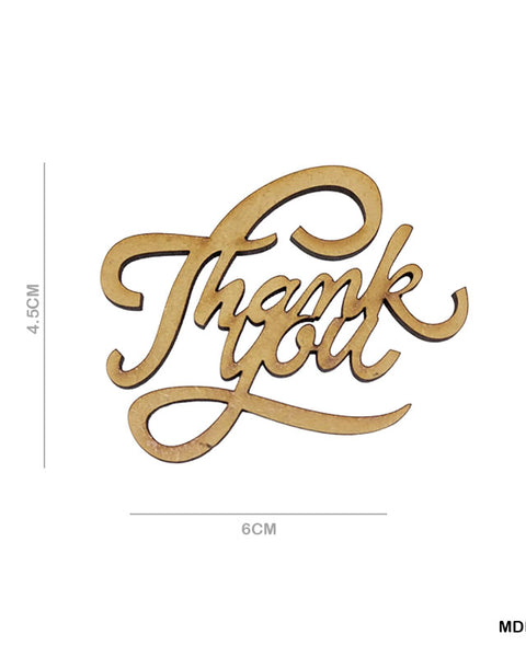 MDF Quotes CutOut "Thank you"