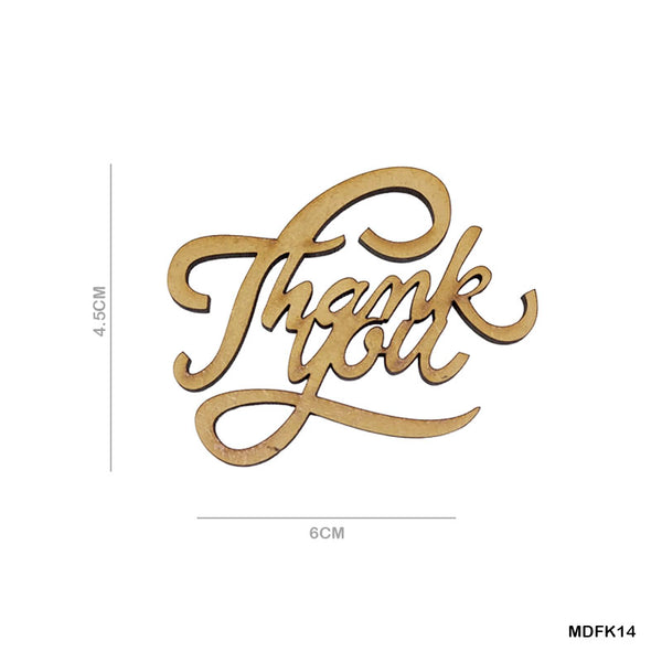 MDF Quotes CutOut "Thank you"