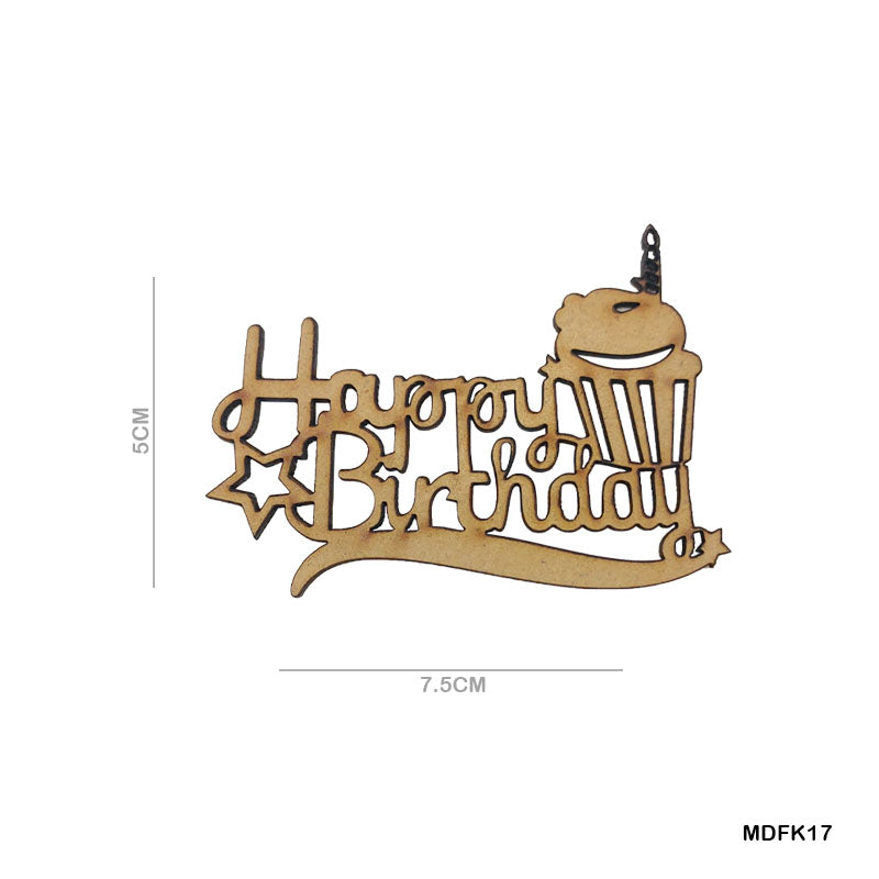 MDF Quotes CutOut "Happy Birthday"