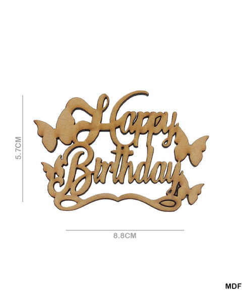 MDF Quotes Cutouts "Happy Birthday"
