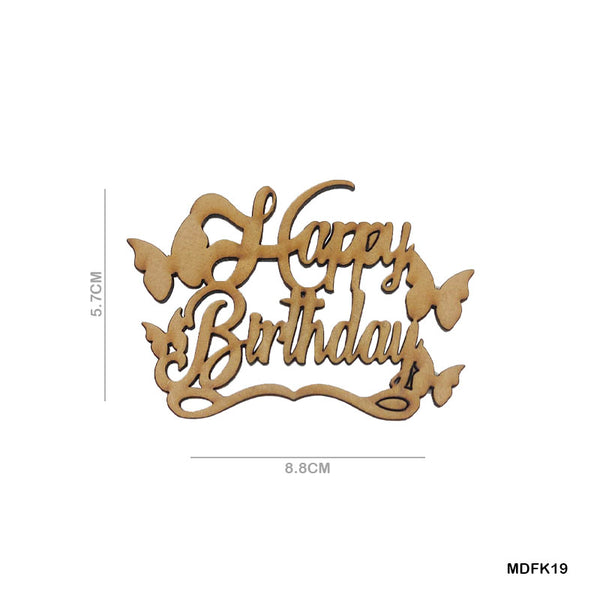 MDF Quotes Cutouts "Happy Birthday"