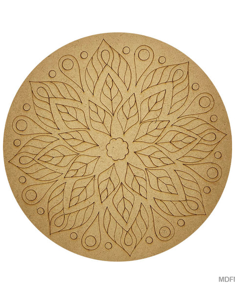MDF Mandala CutOut  MR11 3mmX10in