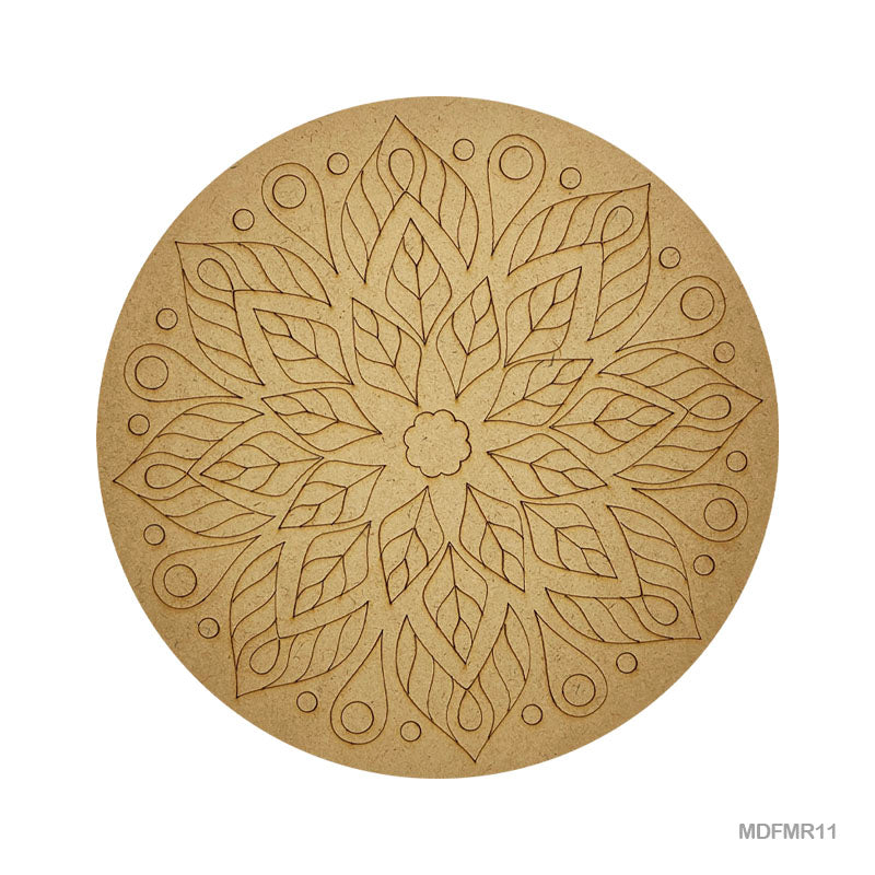 MDF Mandala CutOut  MR11 3mmX10in