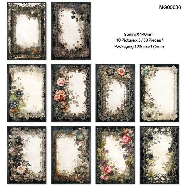 MG00036 DarkRose Series Paper 95x140mm 30pc