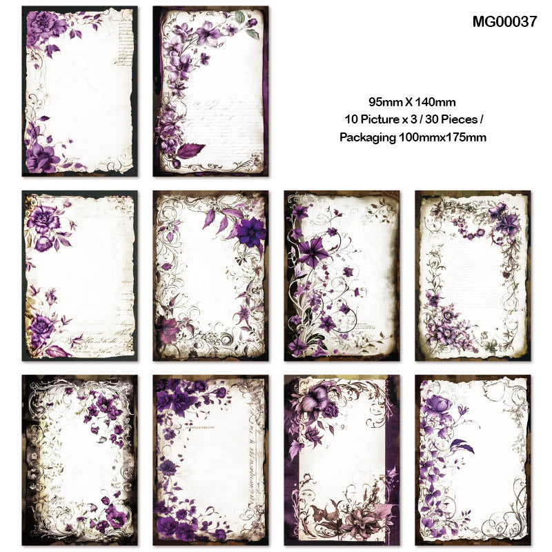 MG00037 DarkRose Series Paper 95x140mm 30pc